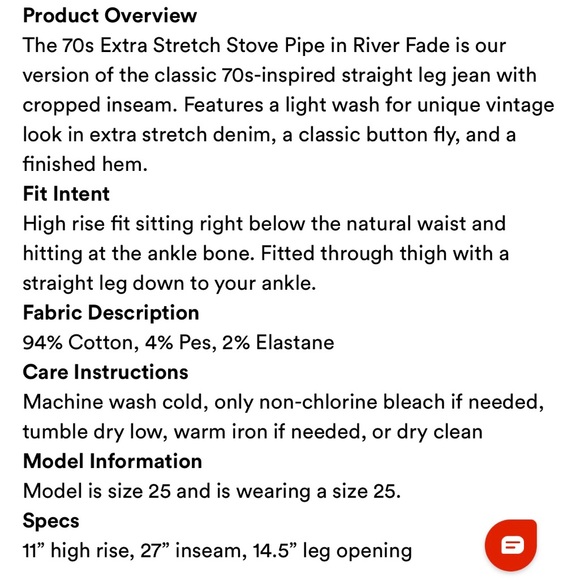 Extra Stretch High Rise Stove Pipe - Picture 2 of 2